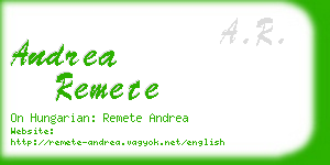 andrea remete business card